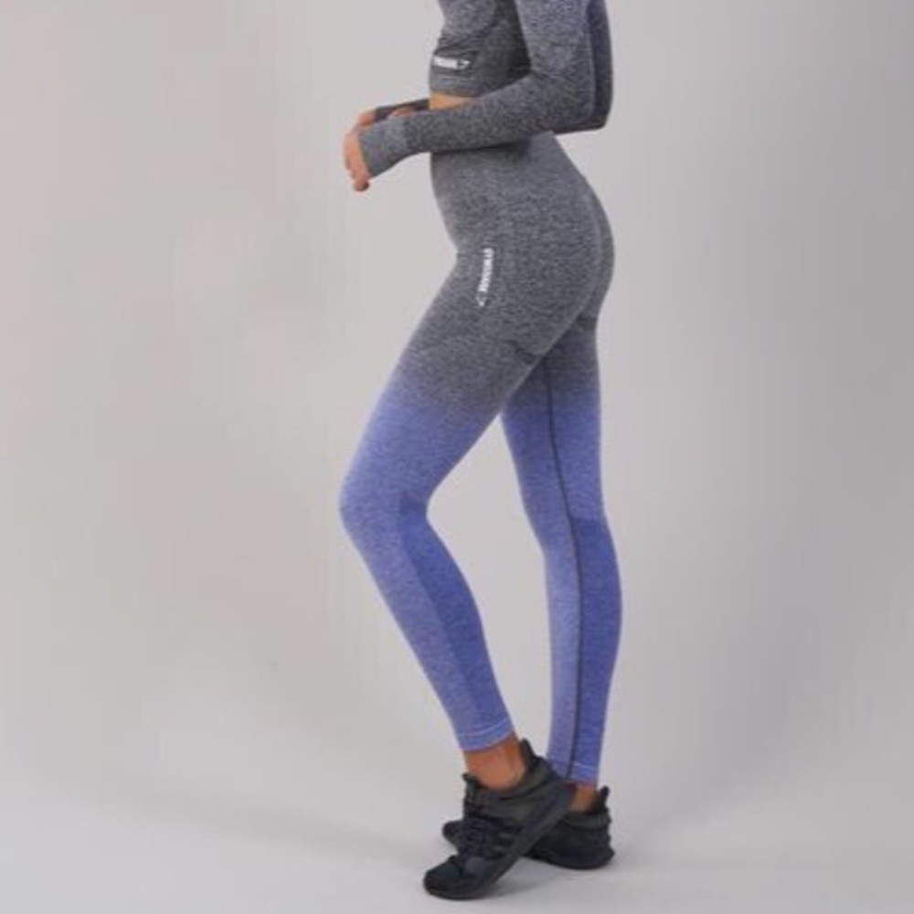 SOLD Gymshark Grey and Blue Ombré Seamless